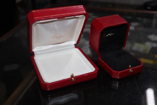 Seven assorted watch and jewellery boxes including Cartier and Bulgari.